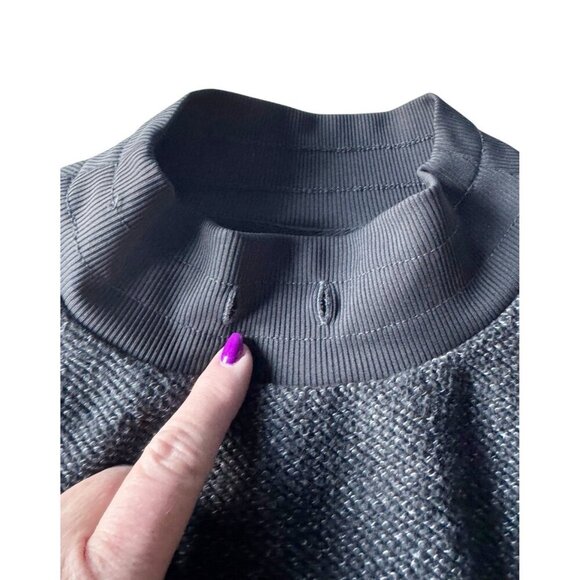 Varley Women's Sz L Sullivan Charcoal Gray Marl Knit Pullover Sweatshirt - Picture 8 of 9